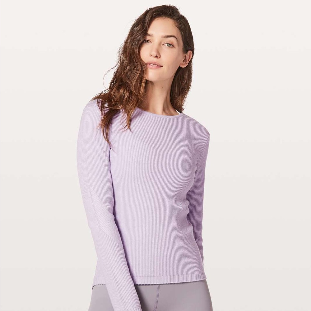 NWT Lululemon Wrap It Back Sweater Lavender Cashmere